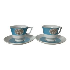 1950s Bone China Heritage by Embassy Japan Tea Cups Saucers Discontinued RARE